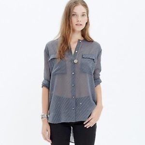 Madewell Sheer Polka Dot Blouse